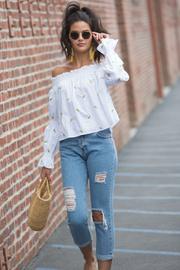Pineapple Bare Shoulder Top