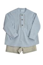  Pleated Shirt Set