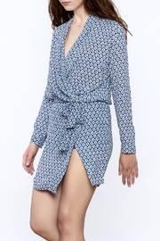  Geo Print Wrap Romper