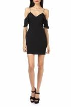  Black Cold-shoulder Mini