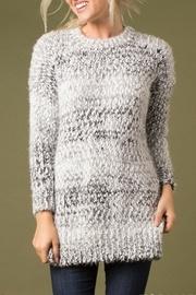  Cozy-striped Eyelash Sweater
