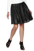  Faux Leather Flair Skirt