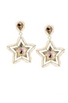  Glass-bead Star Earrings