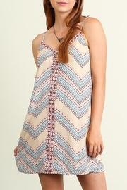  Taupe Chevron-print Sundress