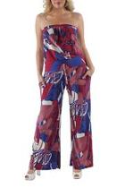  Floral Strapless Jumpsuit