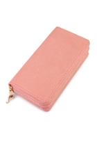  Pink Faux Suede Wallet