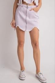  Fray Hem Denim Skirt
