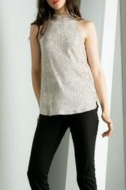  Metallic Crushed Velvet Halter Top