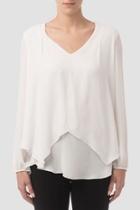  V-neck Double-layer Blouse