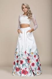  Two-piece Long-sleeve Formal-dress
