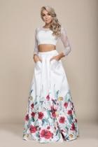  Two-piece Long-sleeve Formal-dress
