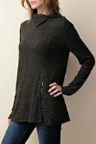  Olive Turtleneck Sweater