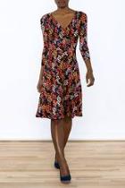  Surplice Flare Dress