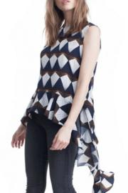  Navy Geometric Tunic