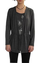  Sweater Cardi W Attached Print Cami