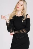  Cold Shoulder Rib-dress
