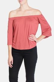  Off Shoulder Coral Blouse