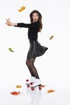  Faux-leather Flouncy Skirt