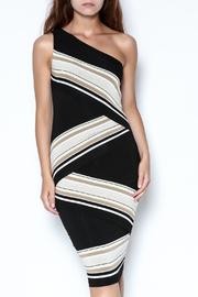 One-shoulder Striped Dress