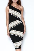  One-shoulder Striped Dress