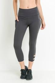  Highwaist Diamond Fan Pocket Capri Legging