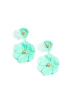  Mint Flower Earrings