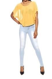  Mustard Sheer Top
