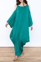  Teal Goddess Maxi Dress