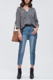 Contrast Panel Seam Jeans