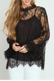  Lace Ruffle Blouse