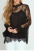  Lace Ruffle Blouse