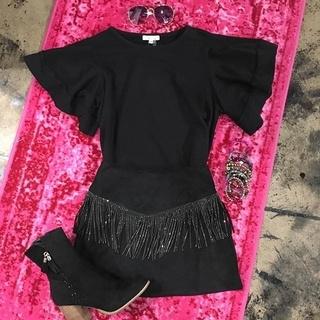  Fringy Mini Skirt