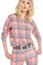  Pink Plaid Pullover