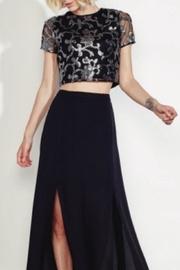  Sequin 2pc Slit Dress