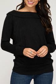 Off Shoulder Knit Top