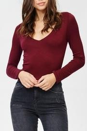  Long-sleeve V-neck Top