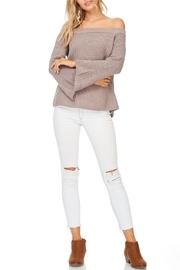  Solid Off The Shoulder Sweater