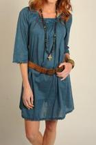  Teal 3/4 Dress