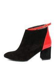  Contrast Leather Booties