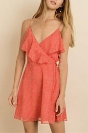  Dotted Mini Wrap-dress