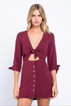  Wine Mini Dress