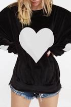  Heart Velour Sweatshirt