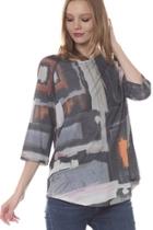  Abstract A-line Tee