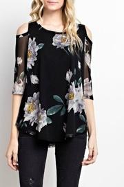  Floral Mesh Top