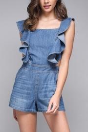  Ruffle Denim Romper