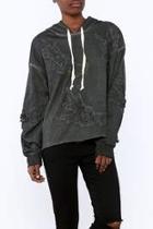  Floral Embroidered Hoodie