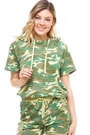 Camo Distressed Hoodie