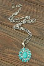  Floral Turquoise Necklace