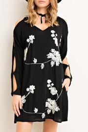  Embroidered V Neck Dress