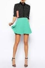  Pleated Mini Skirt